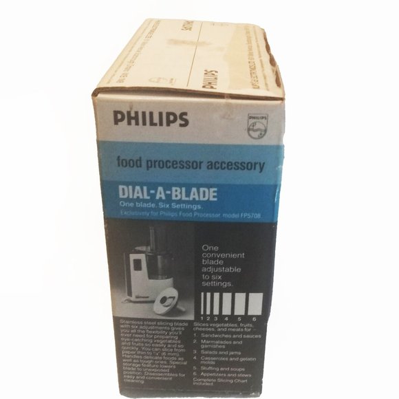 Vintage Phillips Food Processor Accessories-6 Blades in 1-FP1006 - Picture 10 of 15